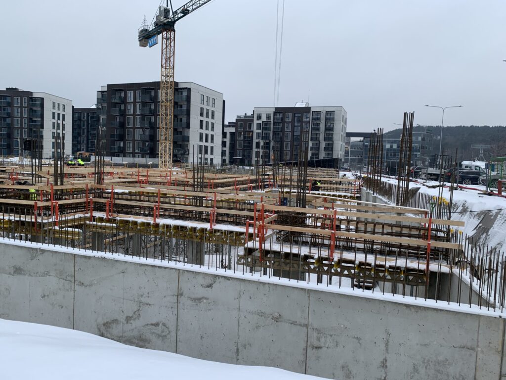 Naujasis Skansenas 3 etapas (Linkmenų g. 15) - Multi apartment - construction photos
