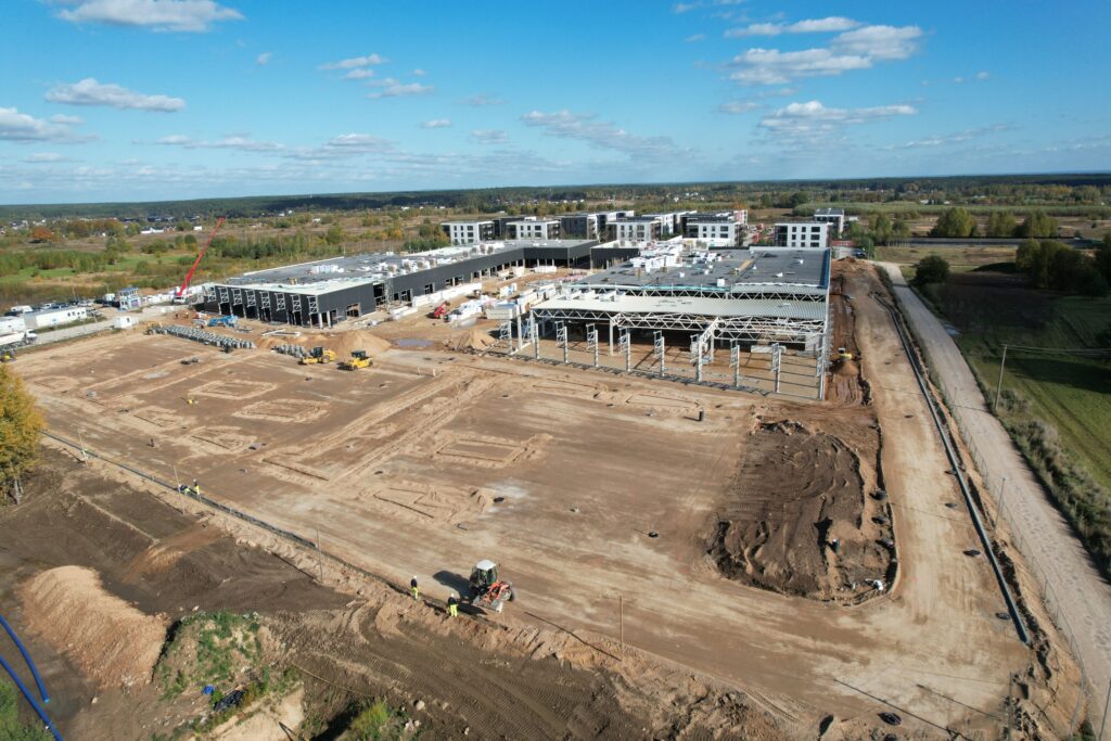 Prekybos parkas "Una" (Dangeručio g. 1) - Shopping center - construction photos