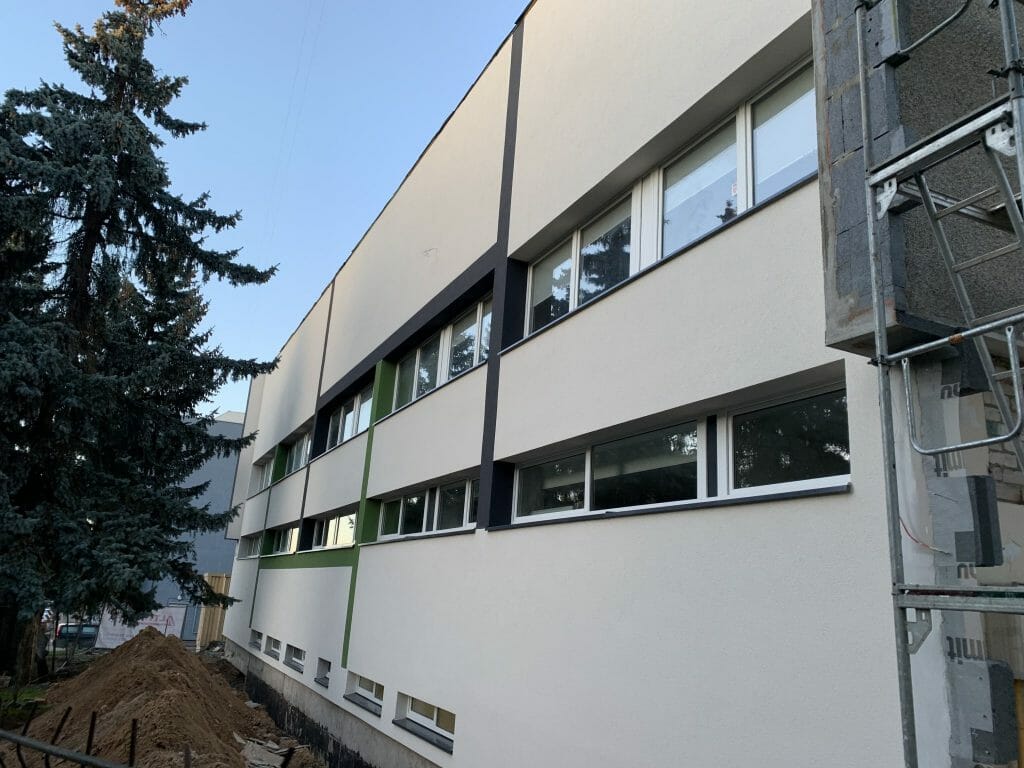 Naujamiesčio lengvosios atletikos maniežas (Žemaitės g. 6) - Sports arena - construction photos