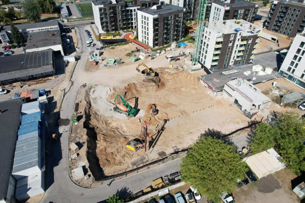 Naujasis Skansenas 4 etapas (Linkmenų g. 12) - Multi apartment - construction photos