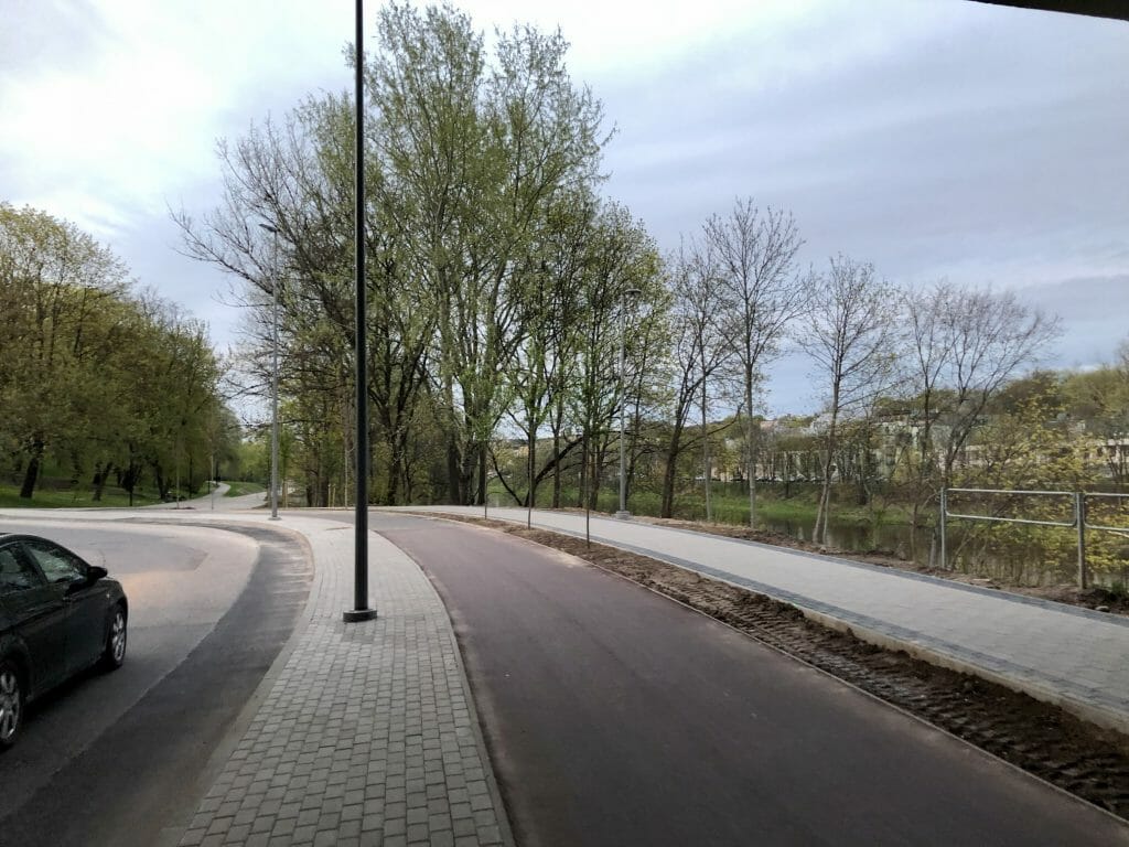 Neries dešiniosios krantinės (Upės g.) - Bike path, Sports field or court, Waterside - construction photos
