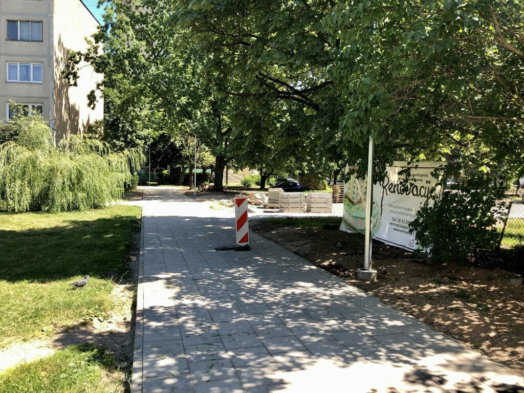 Žirmūnų trikampio modernizavimas (Tuskulėnų g.) - Bike path, Pedestrian path - construction photos