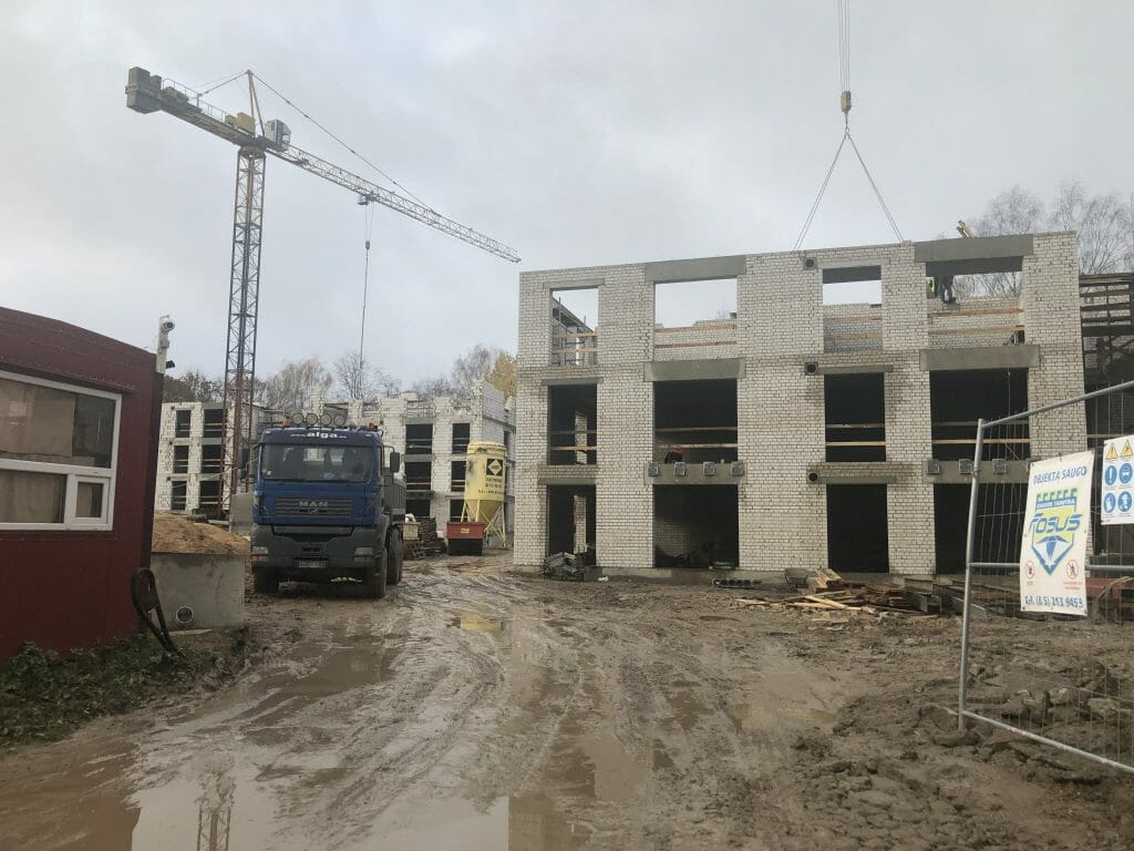 Klevų namai (Partizanų g. 34) - Multi apartment - construction photos