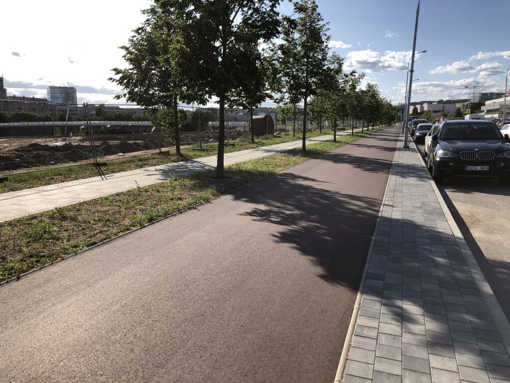 Upės g. dviračių takas (Upės g.) - Bike path - construction photos