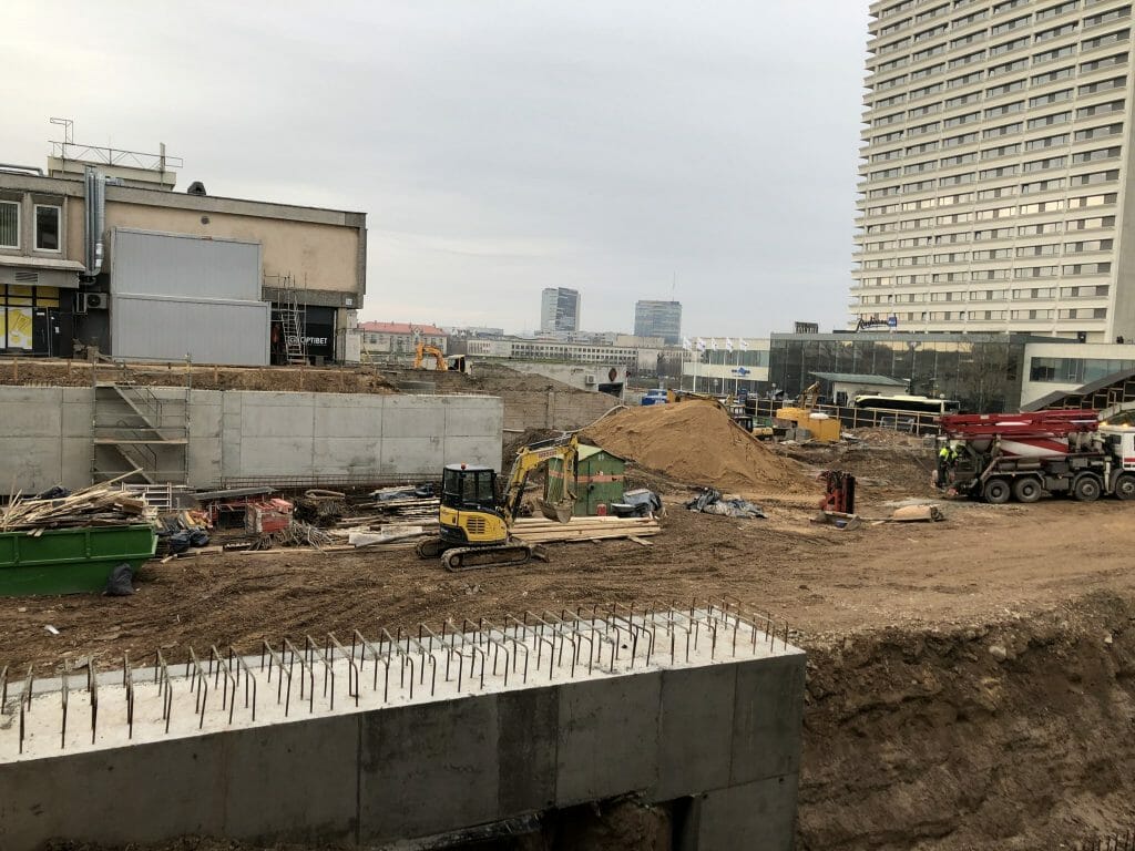 Artery (Konstitucijos pr. 18B) - Biroju centrs - būvdarbu attēli