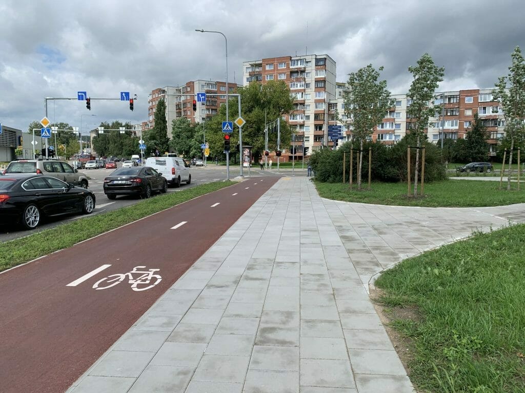 Žirmūnų trikampio modernizavimas (Tuskulėnų g.) - Bike path, Pedestrian path - construction photos