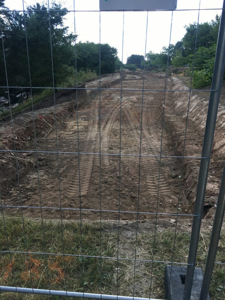 Oslo g. dviračių ir pėsčiųjų takas iki viaduko (Oslo g.) - Bike path - construction photos