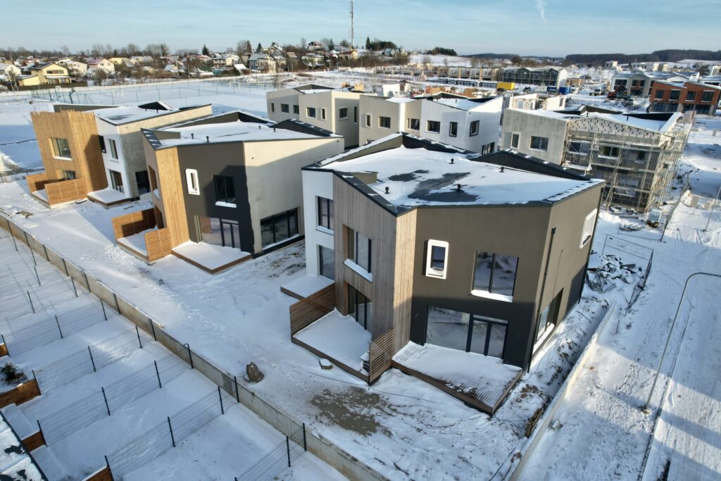 Kalnėnų TRIO 1-2 etapai (Albanų g. 12, 14) - Row housing - construction photos