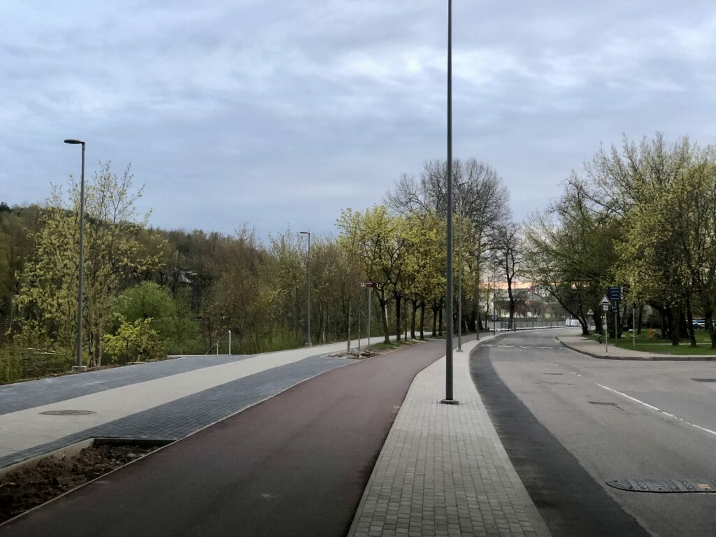 Neries dešiniosios krantinės (Upės g.) - Bike path, Sports field or court, Waterside - construction photos