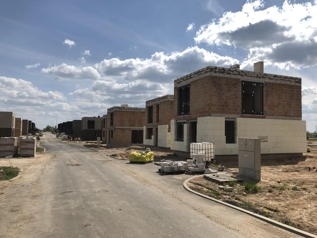 Herkaus alėjos (Notangos/Kulmo g.) - Row housing - construction photos