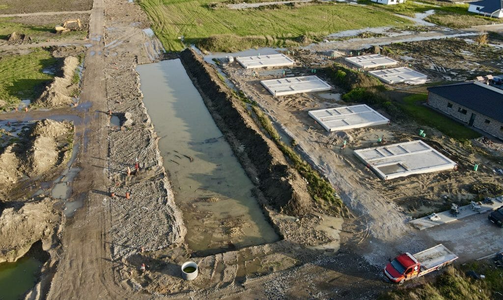 Angelavos vilos 1 etapas (Angelavos g., Trušelių k.) - Row housing - construction photos