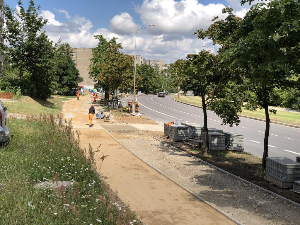 Gelvonų g. dviračių takas iki Ozo g. (Gelvonų g.) - Jalgrattatee - ehituse fotod