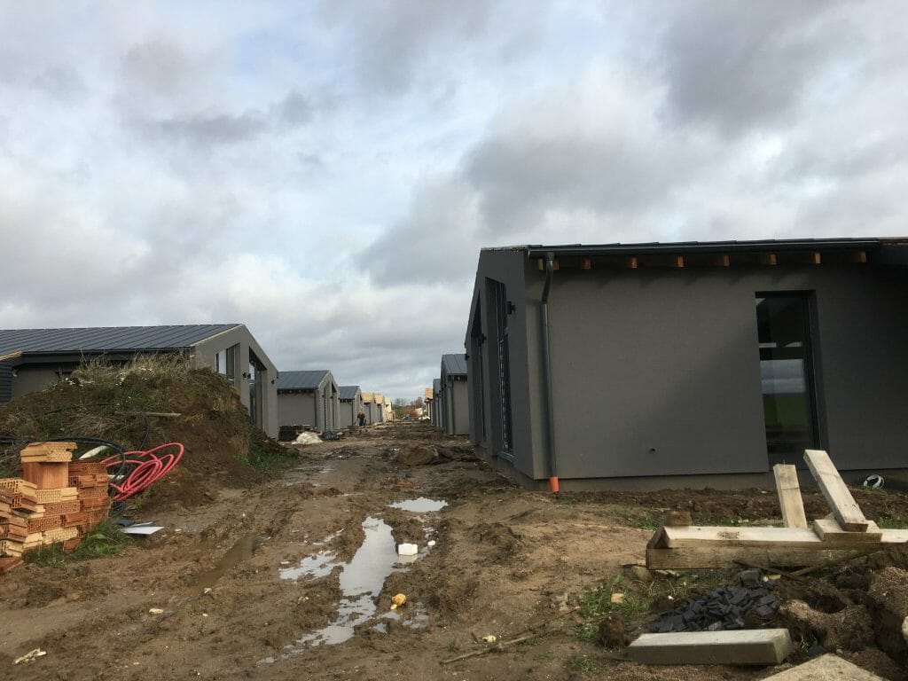 Sakalų namai (Minties g. 2, 4, 6, 8, 10, 12, 14) - Row housing - construction photos