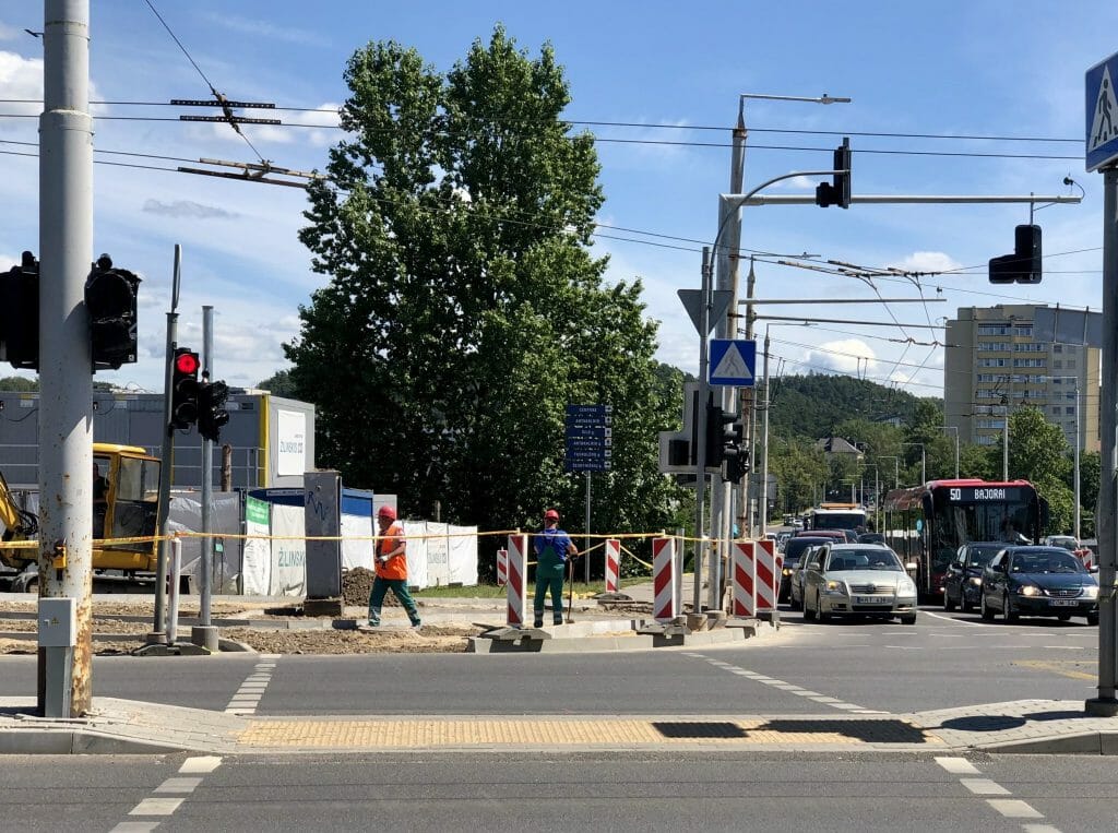 Žirmūnų trikampio modernizavimas (Tuskulėnų g.) - Bike path, Pedestrian path - construction photos