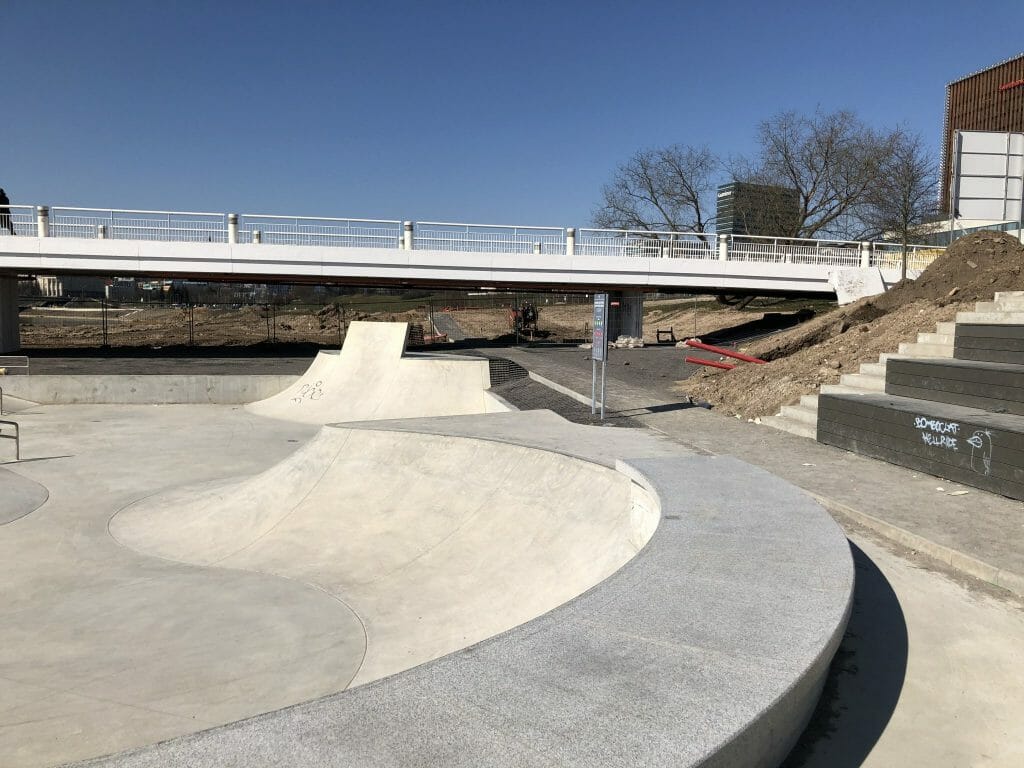 Neries dešiniosios krantinės (Upės g.) - Bike path, Sports field or court, Waterside - construction photos