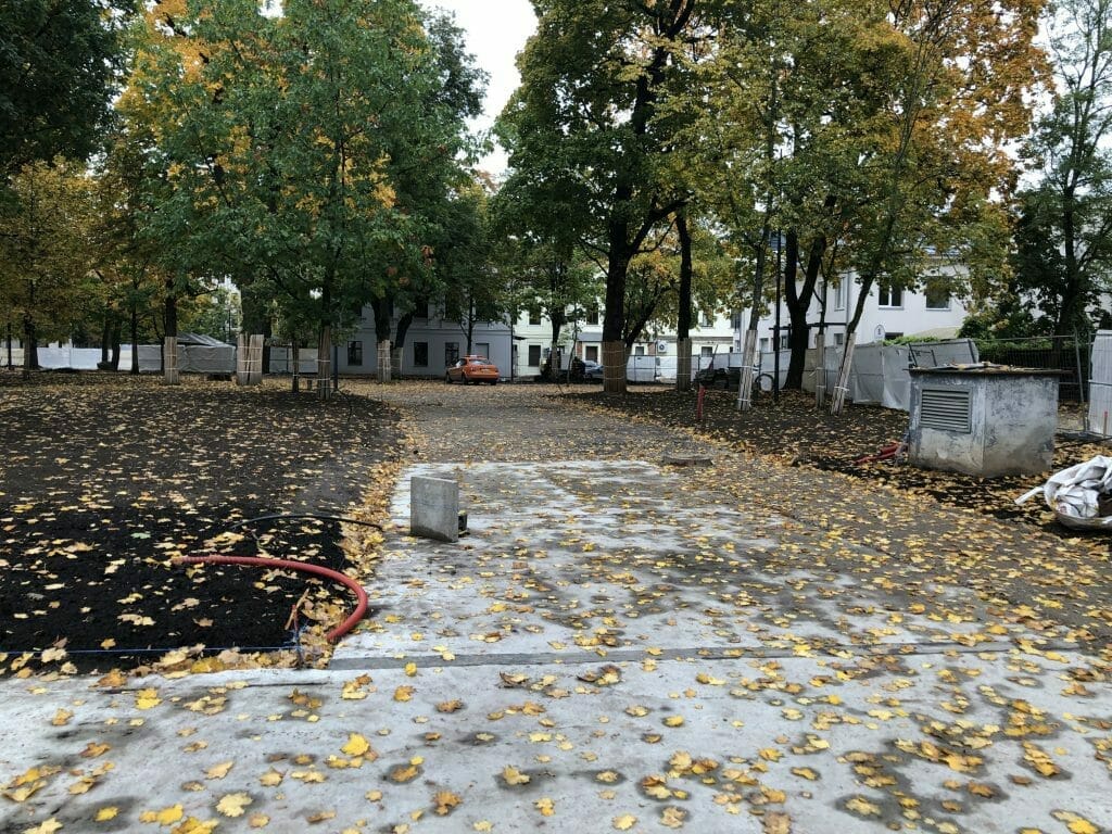 Miesto sodas (Laisvės al.) - Park - construction photos