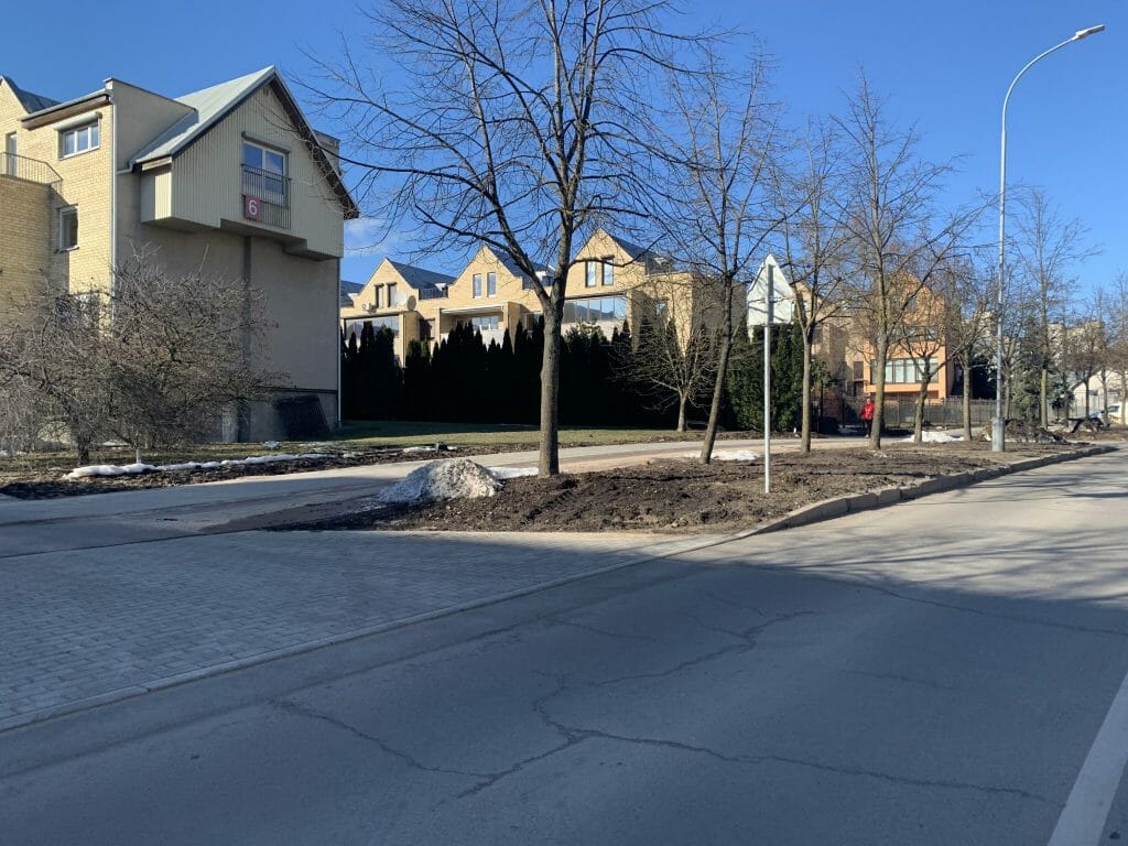 Fabijoniškių g. dviračių takas nuo Ateities g. iki Ukmergės g. (Fabijoniškių g.) - Bike path - construction photos