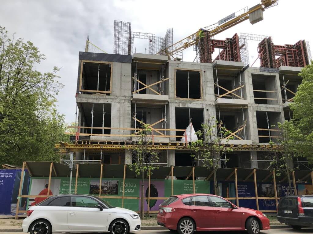 Baltas lapas Mindaugo 1 etapas (Aguonų g. 17) - Multi apartment - construction photos