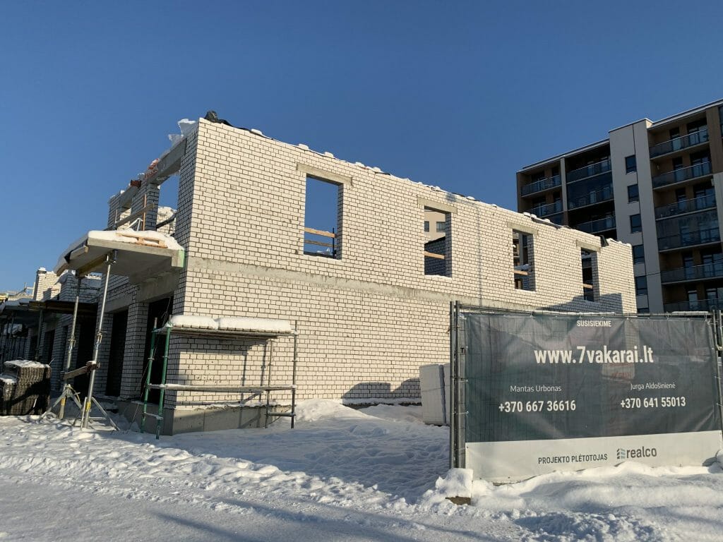 7 vakarai (Budiniškių g. 6, 8) - Multi apartment - construction photos