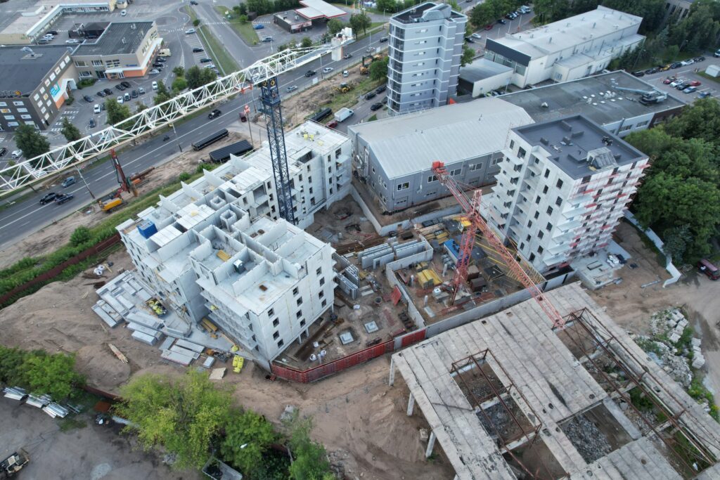 City Yard (Kareivių g. 2D) - Multi apartment - construction photos
