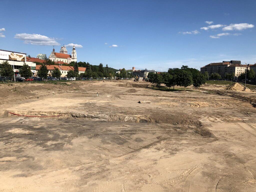 Neries dešiniosios krantinės (Upės g.) - Bike path, Sports field or court, Waterside - construction photos
