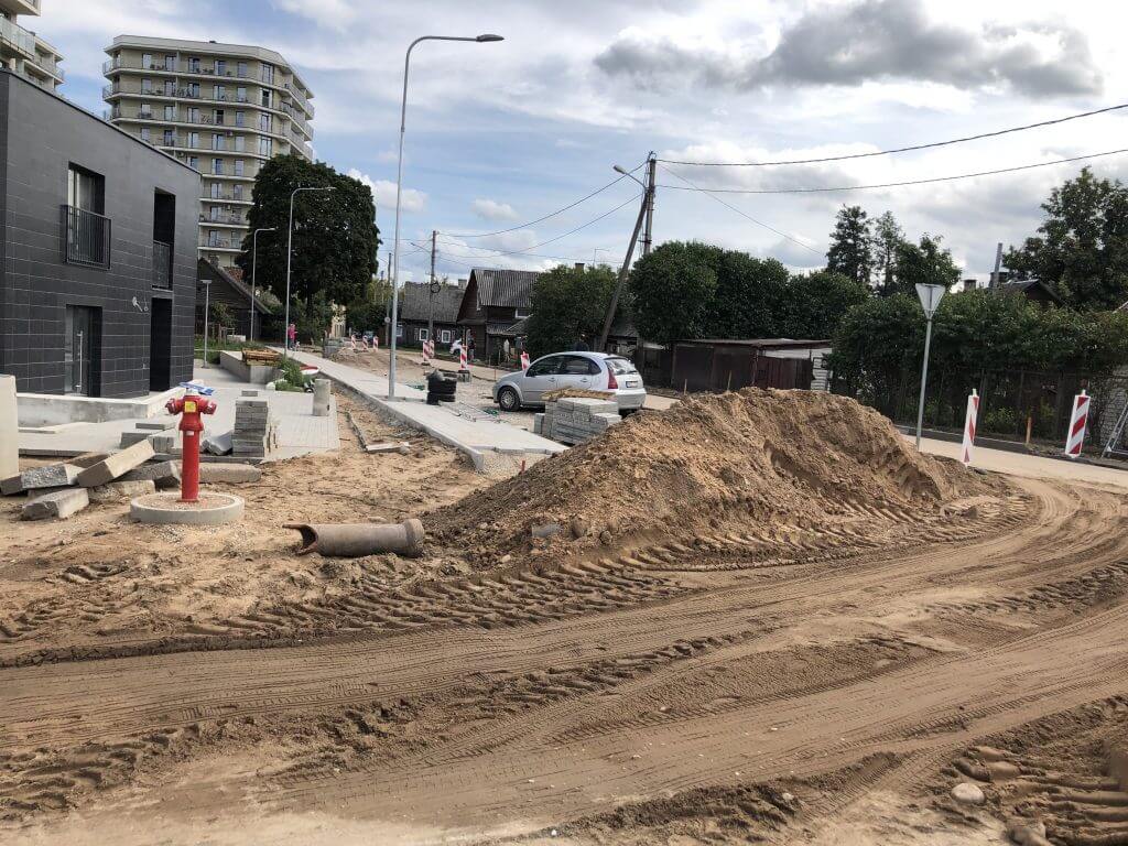 Giedraičių ir S. Fino g. (Giedraičių g.) - Bike path, Street - construction photos