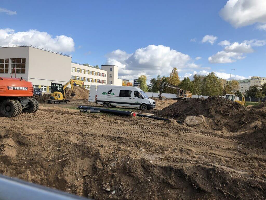 Žemynos progimnazijos sporto salė (Žemynos g. 14) - Sports arena - construction photos