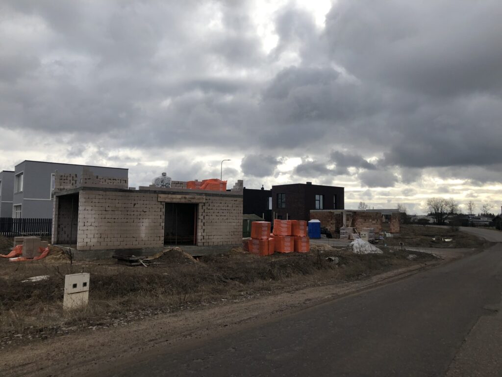 Herkaus alėjos (Notangos/Kulmo g.) - Row housing - construction photos