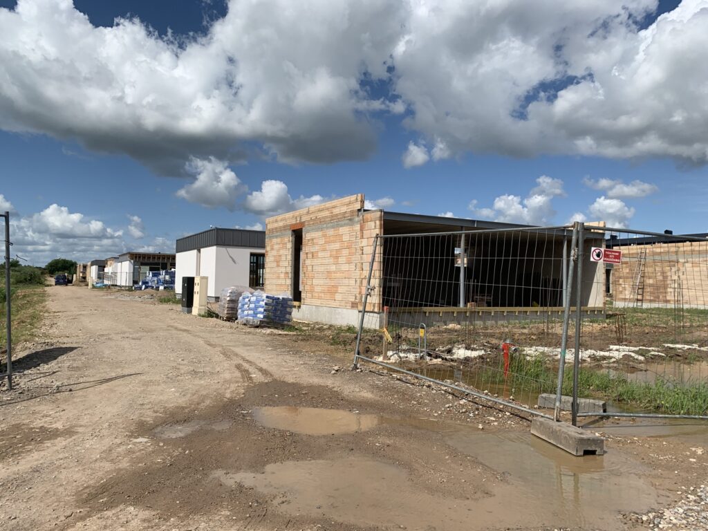 Saulėtekių terasos (Saulėtekių g. 1, 3, 5, 7, 9, 11, 13, 15) - Private house community - construction photos