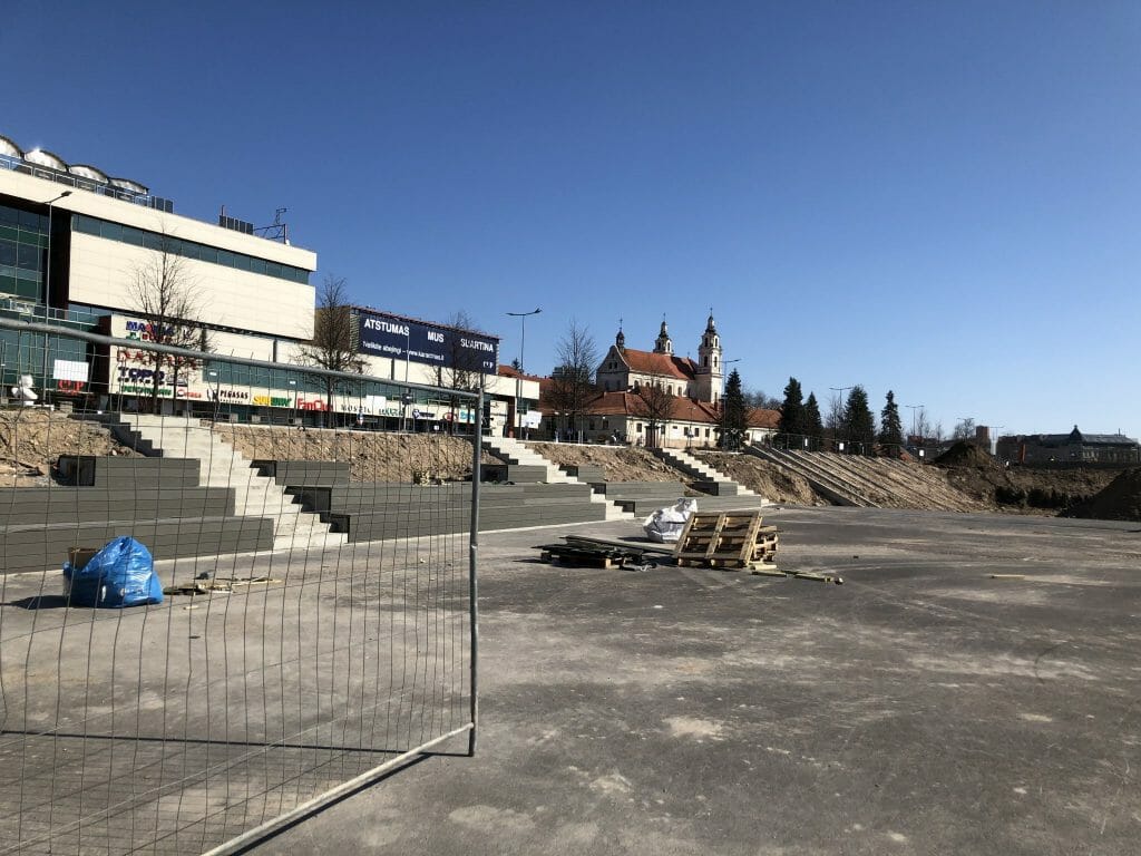 Neries dešiniosios krantinės (Upės g.) - Bike path, Sports field or court, Waterside - construction photos