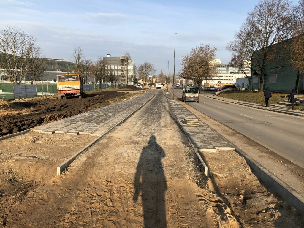 Neries senvagės slėnis (Linkmenų g.) - Bike path, Park - construction photos