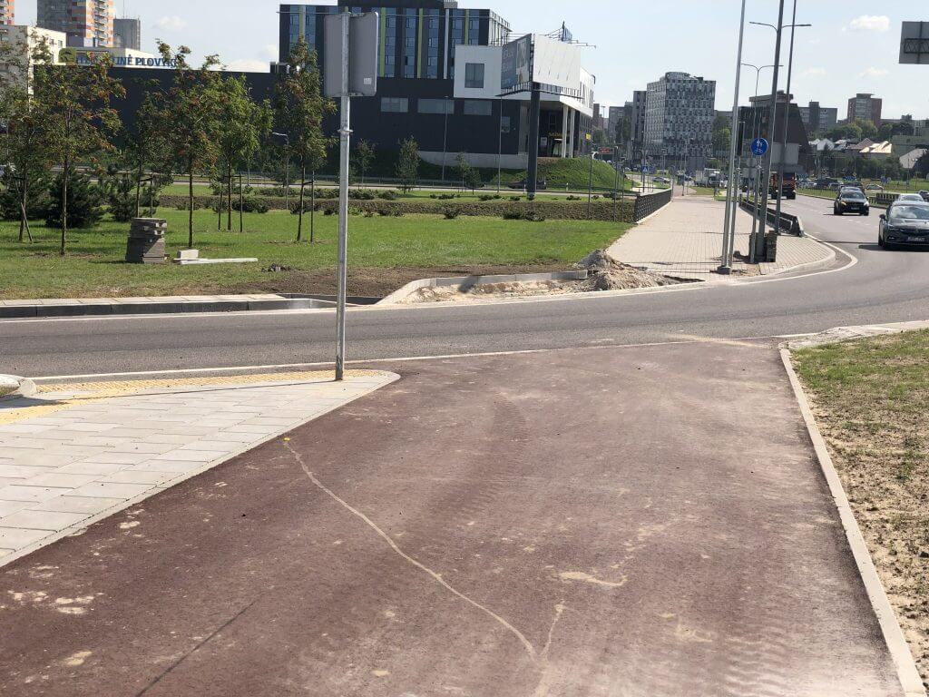 Pilaitės pr. dviračių takas (Pilaitės pr.) - Bike path - construction photos