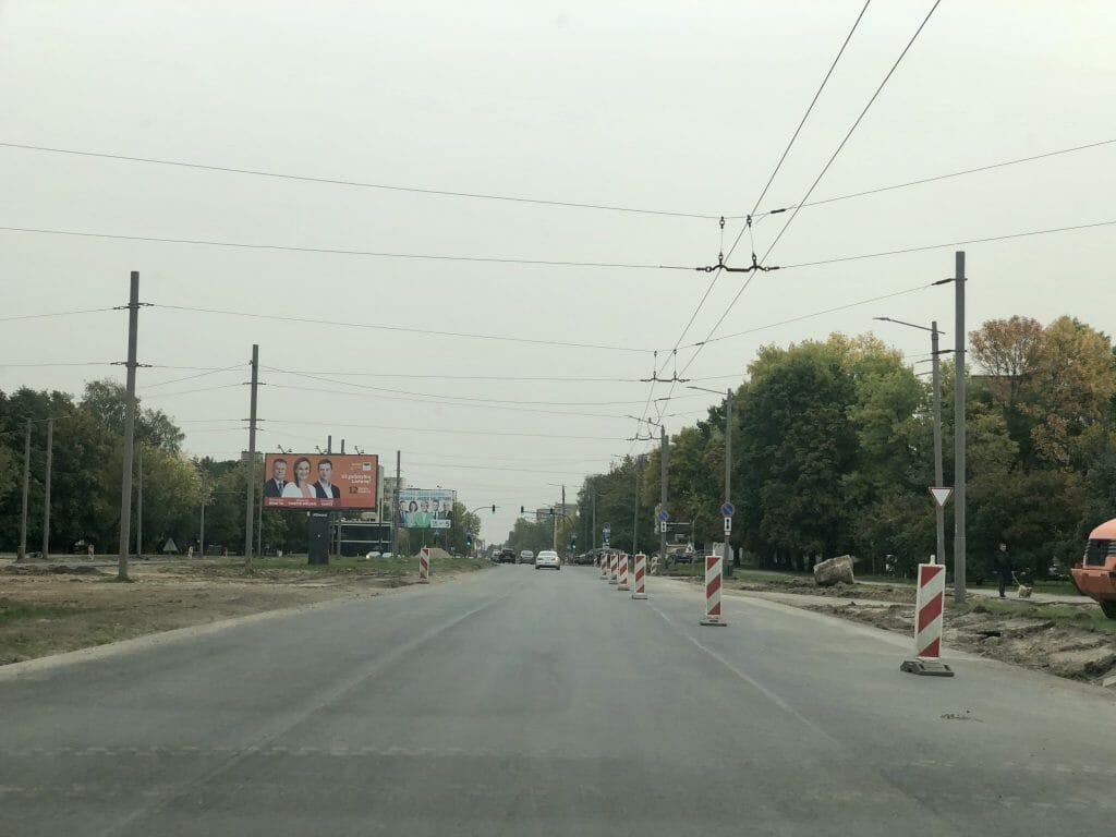 Taikos pr. rekonstrukcija 2 etapas (Taikos pr.) - Dviračių takas, Gatvė - statybų nuotraukos