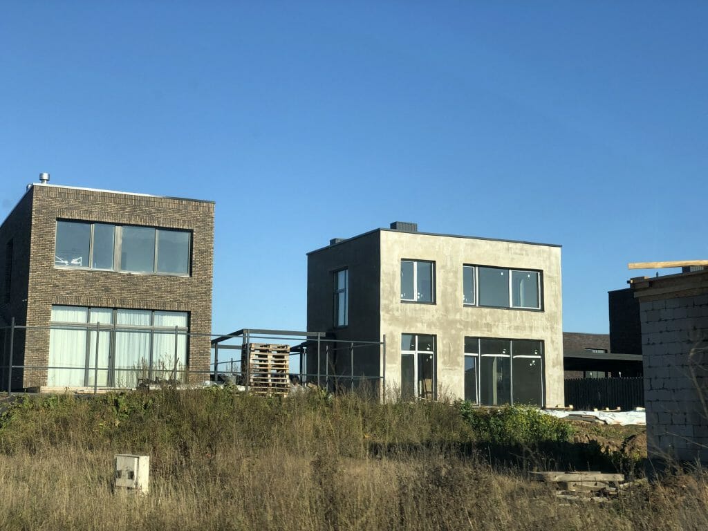 Herkaus alėjos (Notangos/Kulmo g.) - Row housing - construction photos