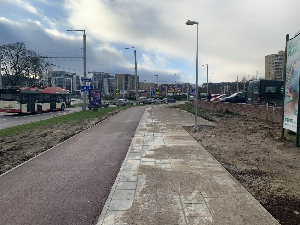 Žirmūnų trikampio modernizavimas (Tuskulėnų g.) - Bike path, Pedestrian path - construction photos