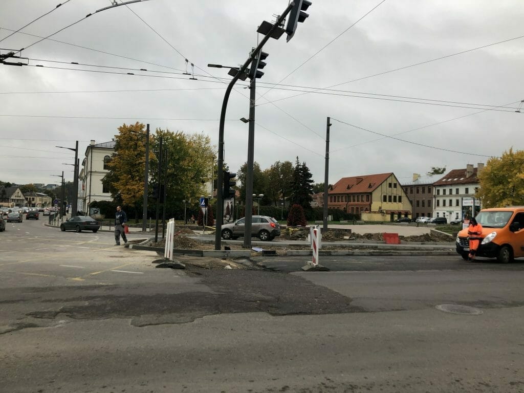 Kauno pilies žiedo rekonstrukcija, Šauklių ir Šv. Gertrūdos g. rekonstrukcija (Šauklių g., Šv. Gertrūdos g., P. Vileišio tiltas) - Street - construction photos