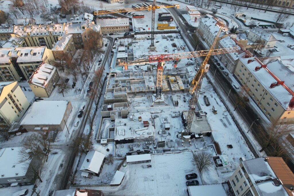 Šv. Stepono Baltas lapas (Šv. Stepono g. 33) - Multi apartment - construction photos