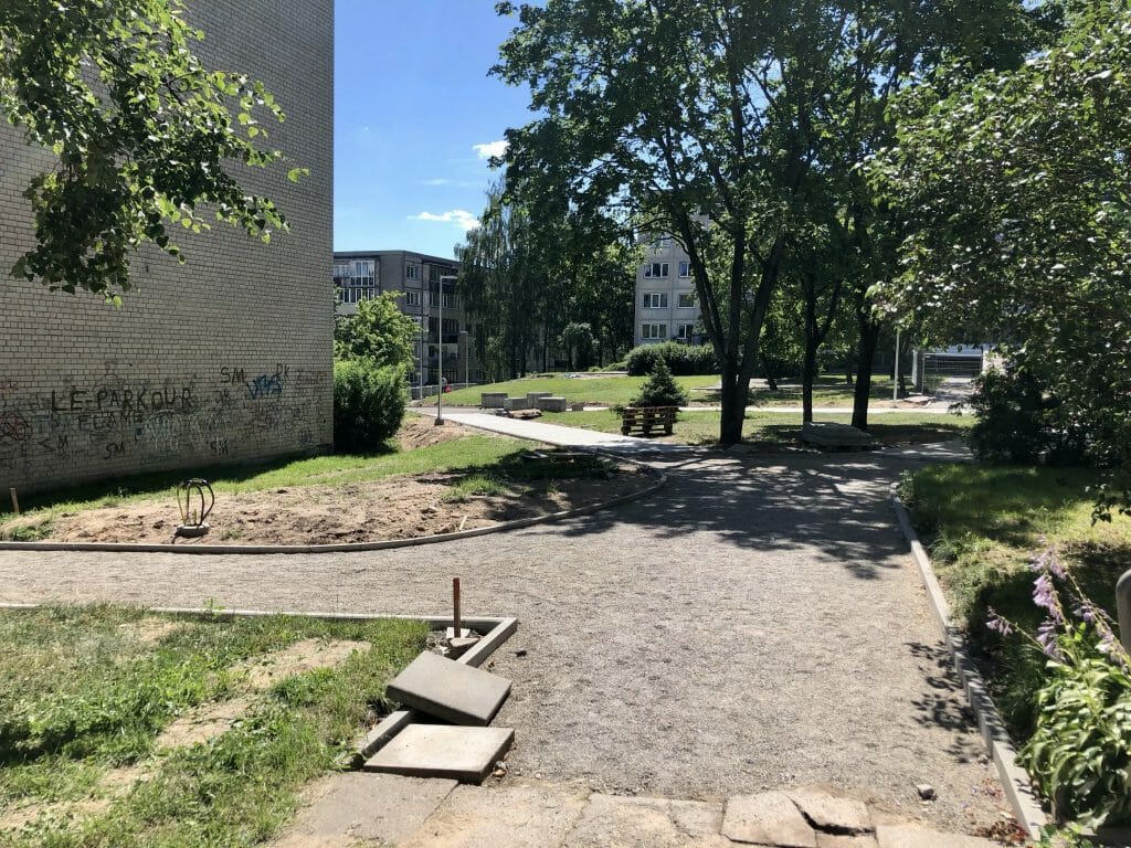 Žirmūnų trikampio modernizavimas (Tuskulėnų g.) - Bike path, Pedestrian path - construction photos