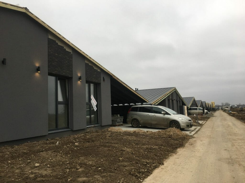 Sakalų namai (Minties g. 2, 4, 6, 8, 10, 12, 14) - Row housing - construction photos