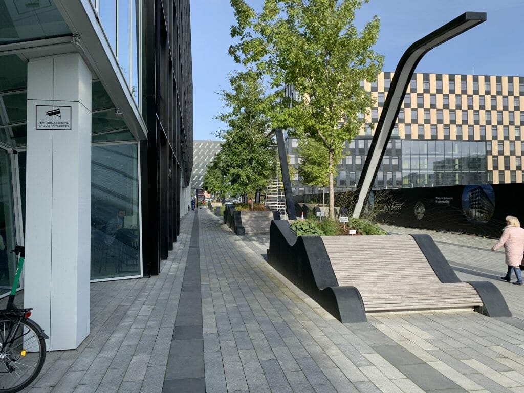 Business Stadium promenada (Rinktinės g. 3) - Square - construction photos