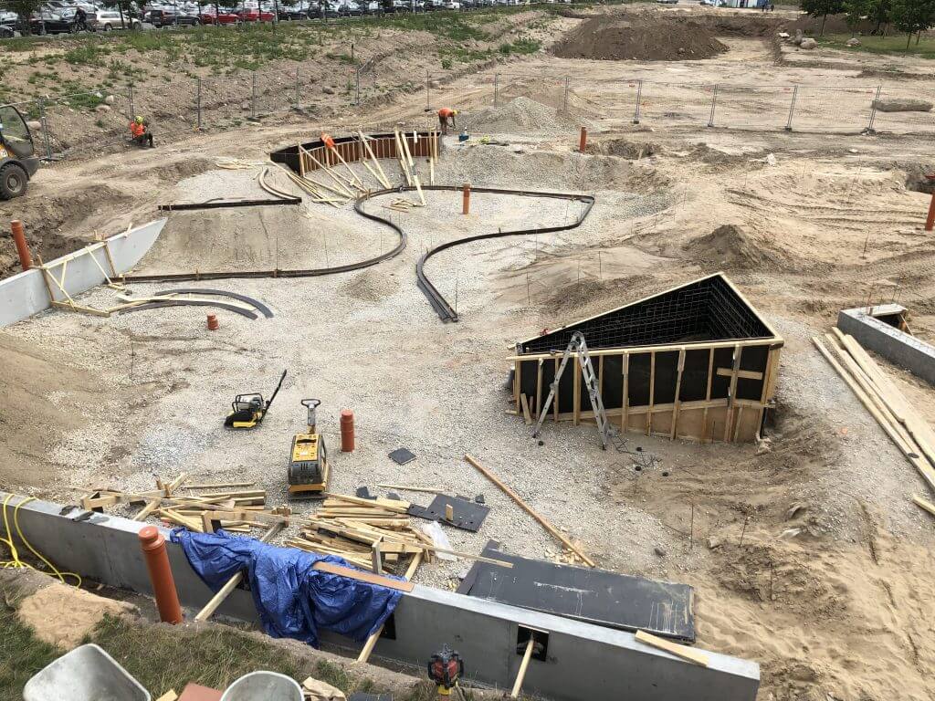 Neries dešiniosios krantinės (Upės g.) - Bike path, Sports field or court, Waterside - construction photos