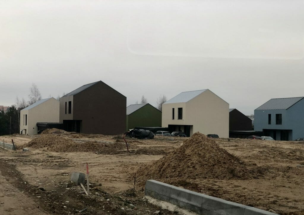 Voverės namų kvartalas (Piliavos g.) - Row housing - construction photos