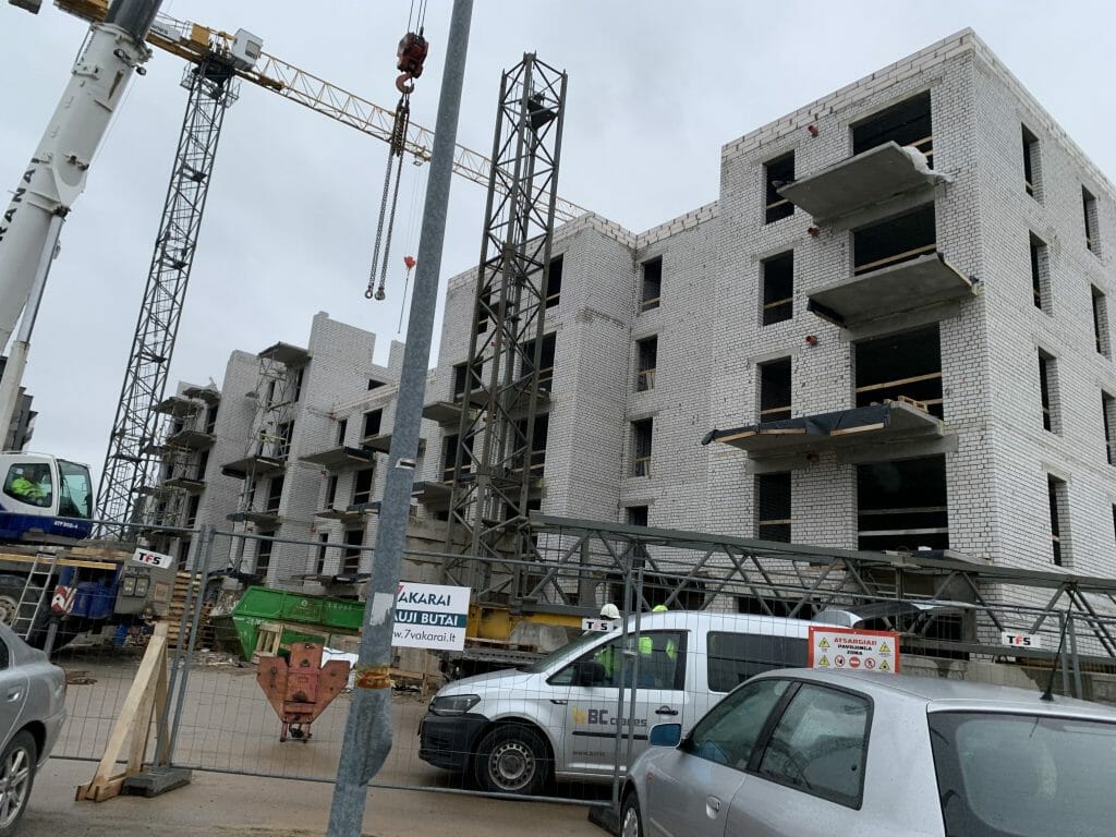 7 vakarai (Budiniškių g. 6, 8) - Multi apartment - construction photos