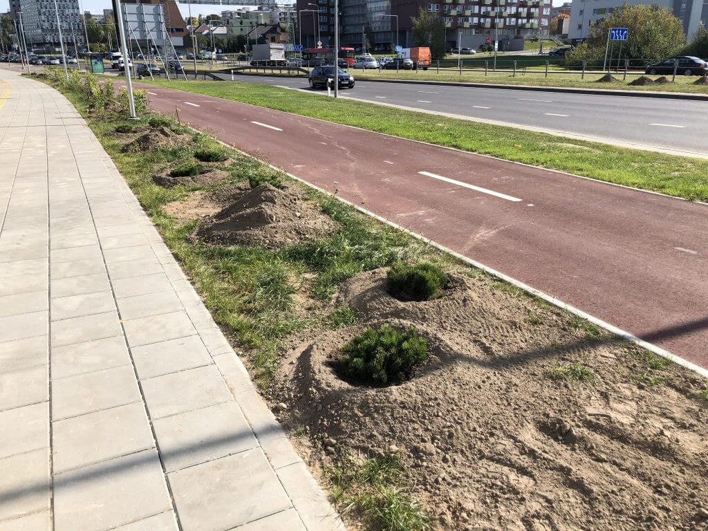 Pilaitės pr. dviračių takas (Pilaitės pr.) - Bike path - construction photos