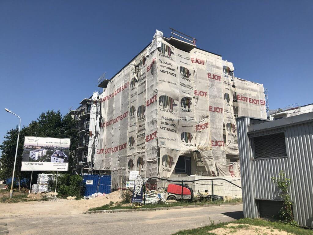 Paparčių namai 1 etapas (Utenos g. 41A) - Multi apartment - construction photos