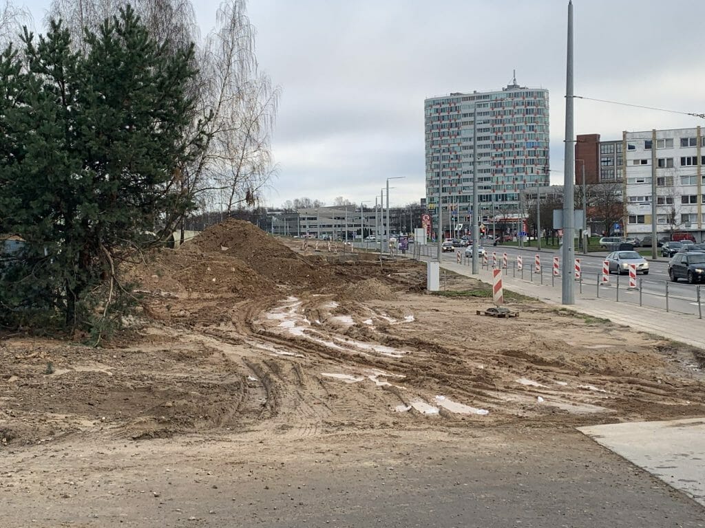 Lietaus kolektoriaus ir nuotekų valymo įrenginių rekonstrukcija ir statyba Verkių, Kareivių g. (Kareivių g.) - Distribution network - construction photos
