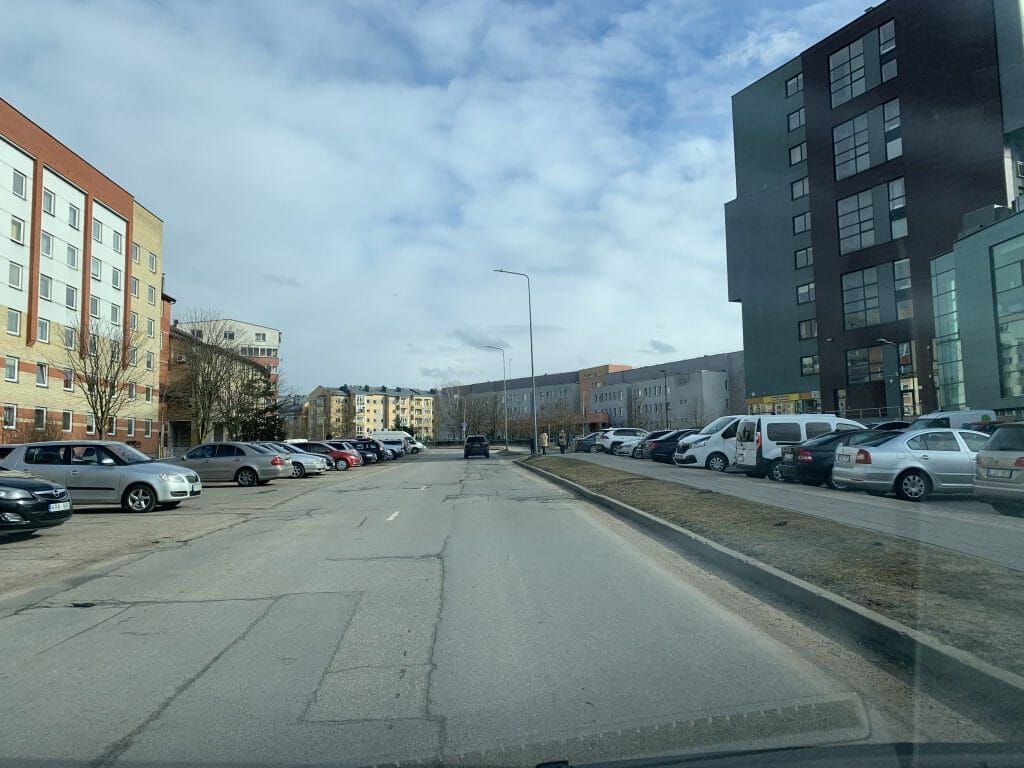 Ramaus eismo gatvė prie Vilniaus rajono centrinės poliklinikos (J. Baltrušaičio g.) - Tänav - ehituse fotod