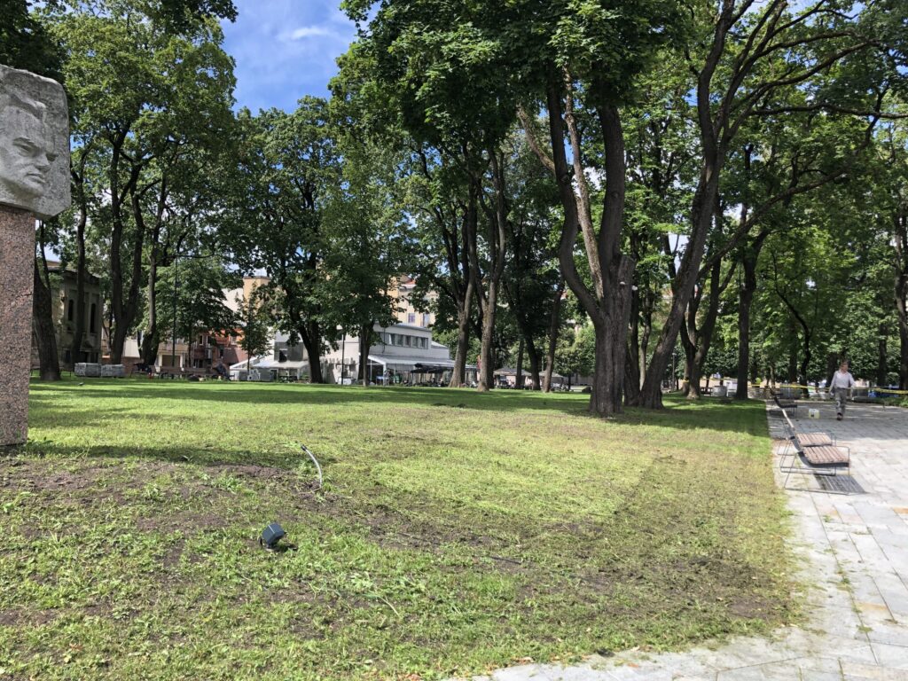 Miesto sodas (Laisvės al.) - Park - construction photos