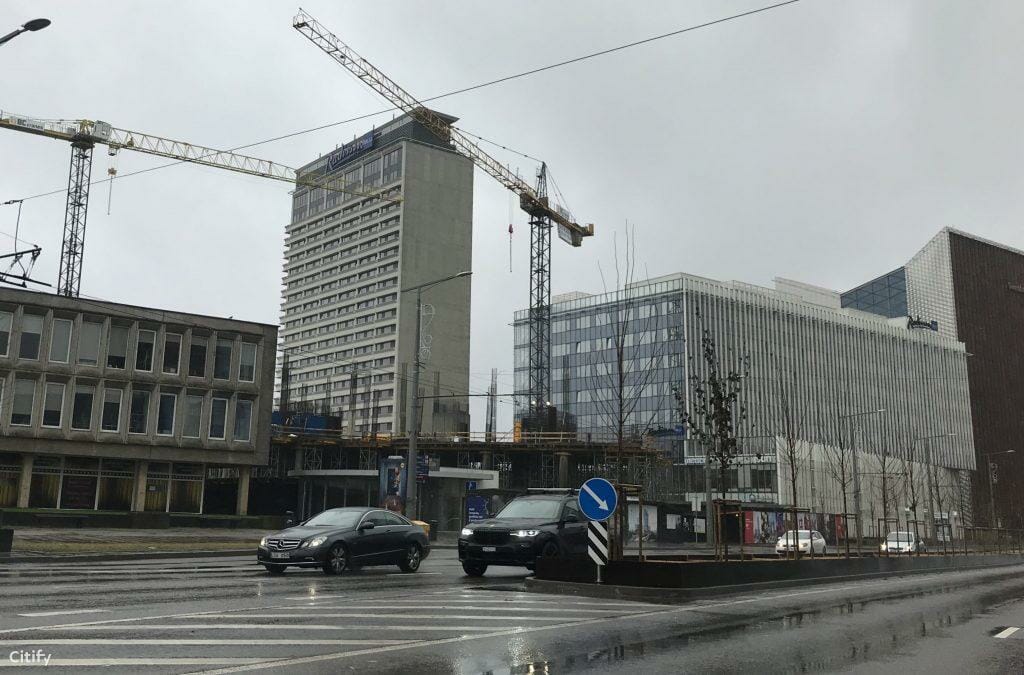 Artery (Konstitucijos pr. 18B) - Biroju centrs - būvdarbu attēli