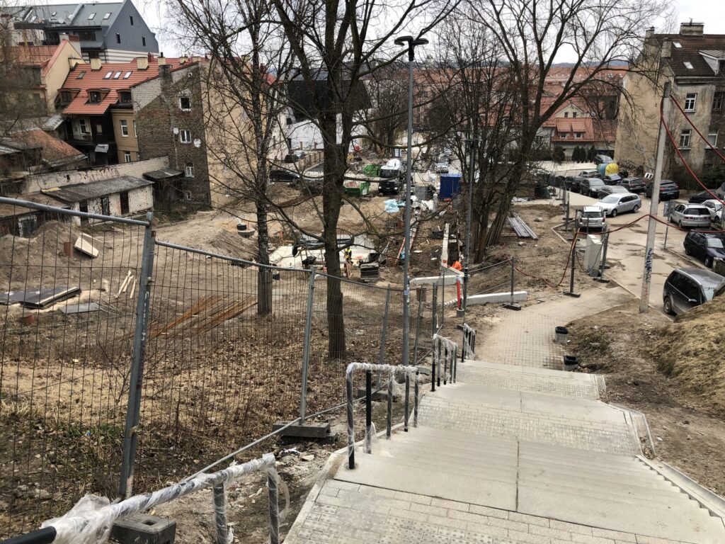 Vingrių šaltinių skveras (Vingrių g.) - Square - construction photos